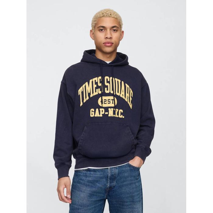 Gap Logo NYC Kapüşonlu Sweatshirt цвет: Синий