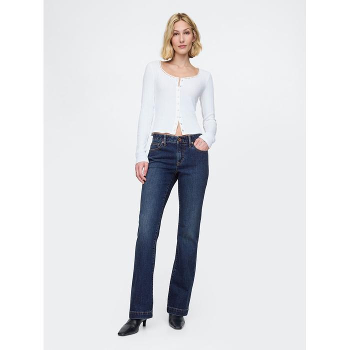 Low Rise Bootcut Jean Pantolon
