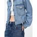 UltraSoft Relaxed Crop Icon Denim Ceket цвет: Голубой