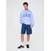 Винтажная мягкая толстовка с логотипом Oversize Gap цвет: Голубой