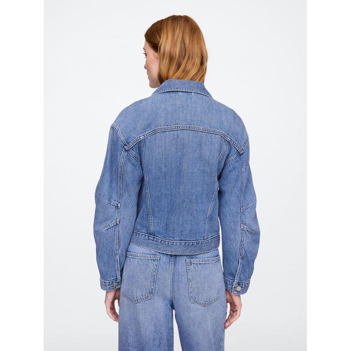 SuperSoft Barrel Sleeve Icon Denim Ceket цвет: Голубой