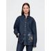 İşlemeli Denim Big Gömlek цвет: Синий