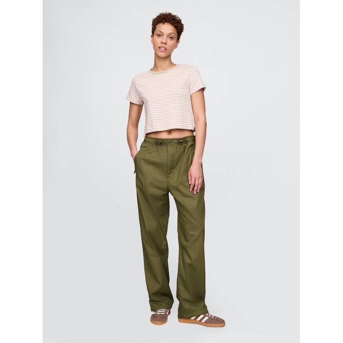 Twill Paraşüt Baggy Pantolon цвет: Зелёный