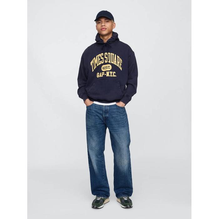 Gap Logo NYC Kapüşonlu Sweatshirt цвет: Синий