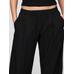 Mid Rise Keten Karışımlı Barrel Pantolon цвет: Чёрный