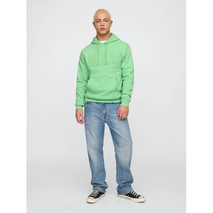 Gap Logo Relaxed Fleece Sweatshirt цвет: Зелёный