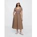 Poplin Midi Elbise цвет: Бежевый
