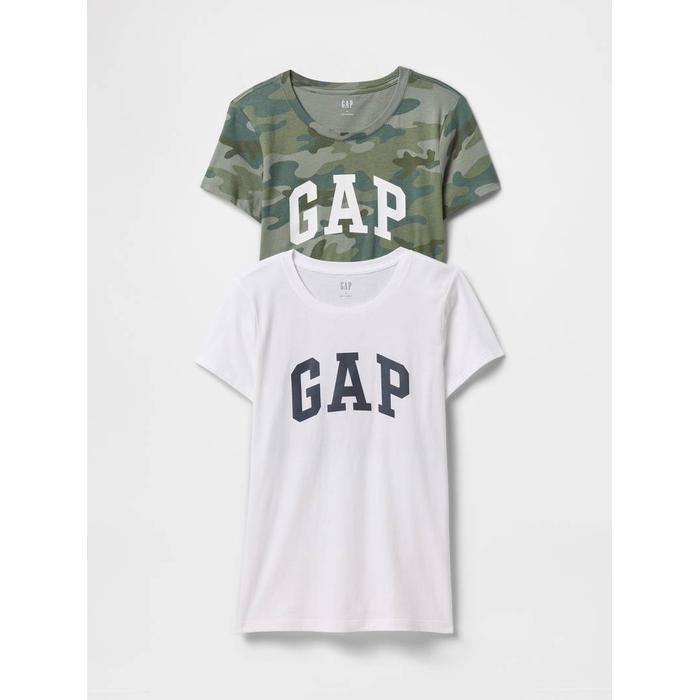 Комплект футболок с коротким рукавом и логотипом Gap из 2 предметов цвет: Белый