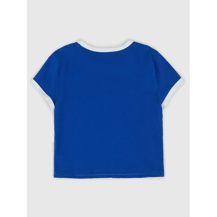 Футболка с укороченным логотипом Gap
