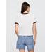 Футболка с укороченным логотипом Gap цвет: Белый