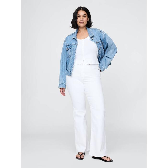 High Rise '70s Flare Jean Pantolon цвет: Белый