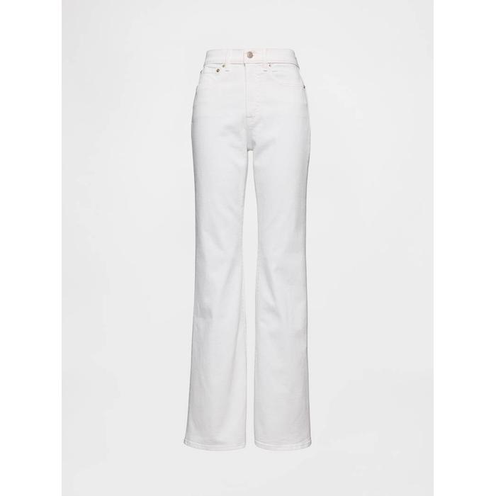 High Rise '70s Flare Jean Pantolon цвет: Белый