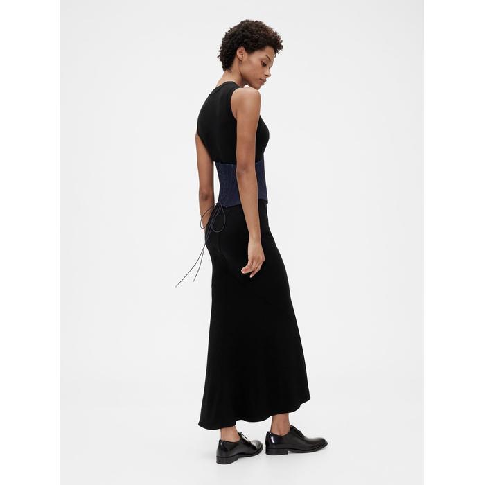 GapStudio Jersey Elbise цвет: Чёрный