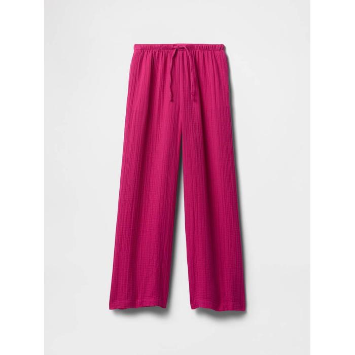 Gauze Wide-Leg Pantolon цвет: Розовый