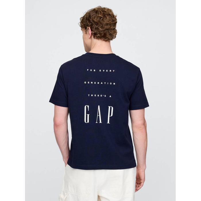 Футболка с логотипом Gap в тяжелом весе цвет: Синий