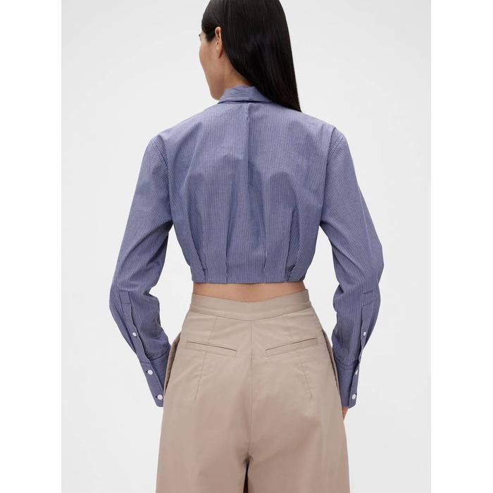GapStudio Poplin Crop Gömlek цвет: Голубой
