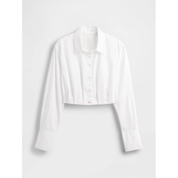 Укороченная рубашка GapStudio Poplin цвет: Белый