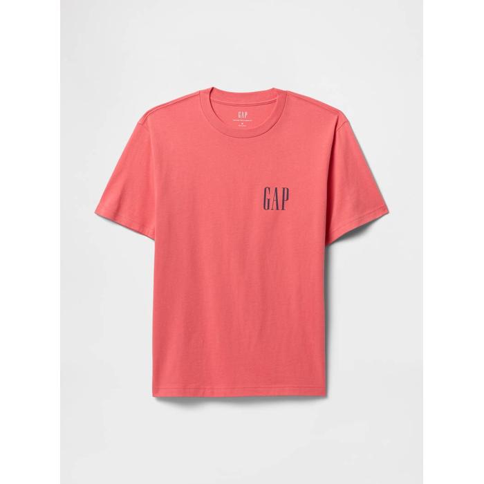 Футболка с логотипом Gap в тяжелом весе цвет: Красный