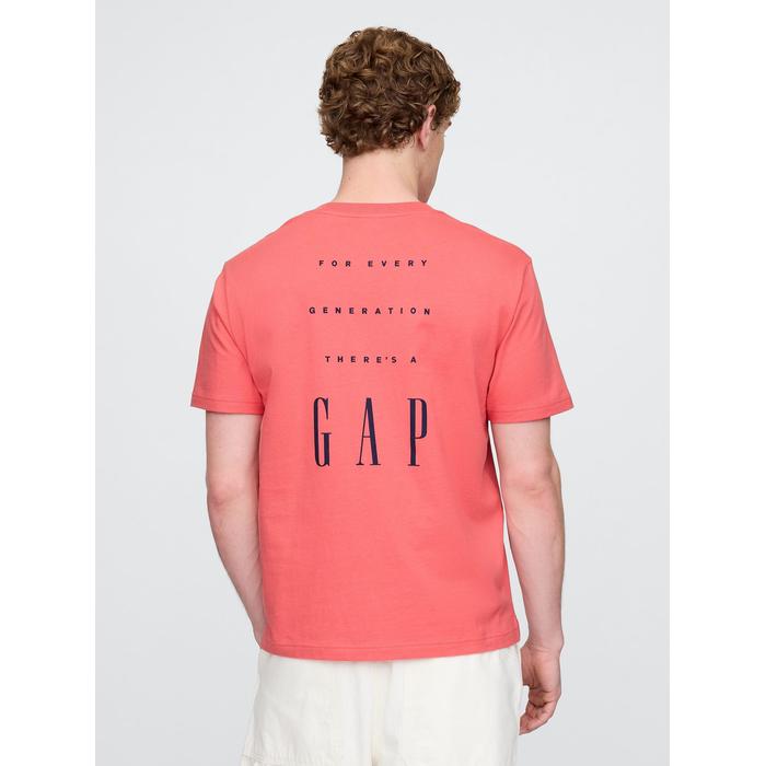 Футболка с логотипом Gap в тяжелом весе цвет: Красный