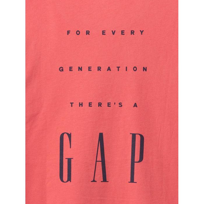 Футболка с логотипом Gap в тяжелом весе цвет: Красный
