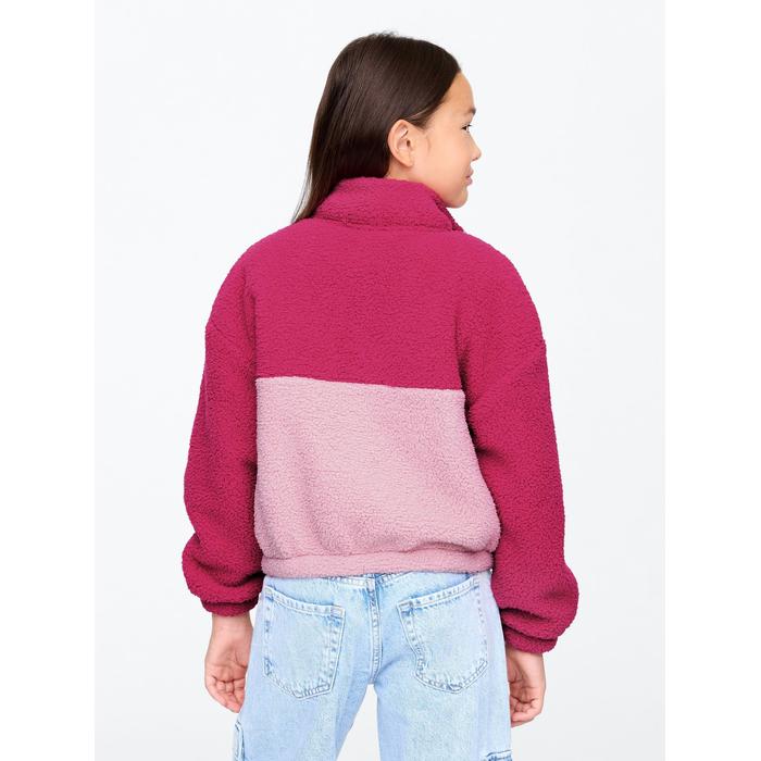 Gap Logo Relaxed Sherpa Sweatshirt цвет: Розовый