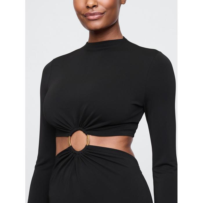 Gap × Cult Gaia Cutout Midi Elbise цвет: Чёрный