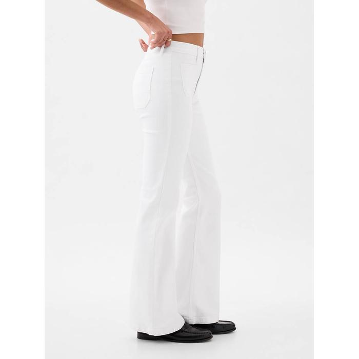 High Rise '70s Flare Washwell™ Jean Pantolon цвет: Белый