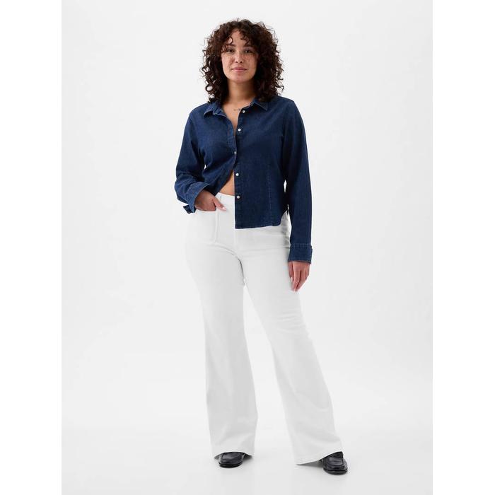 High Rise '70s Flare Washwell™ Jean Pantolon цвет: Белый
