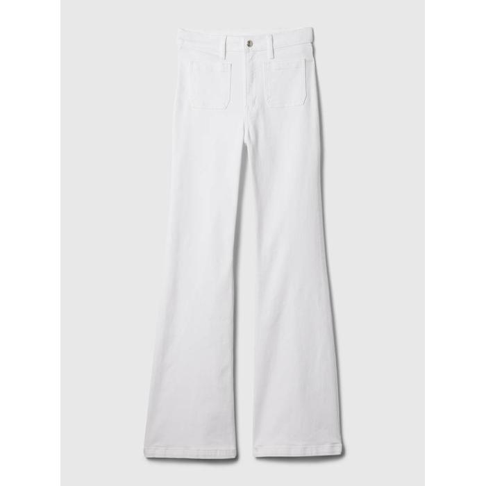 High Rise '70s Flare Washwell™ Jean Pantolon цвет: Белый