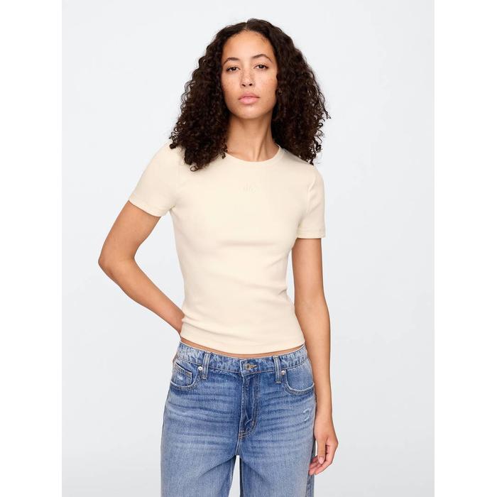 Modern Футболка с укороченным логотипом Gap цвет: Белый