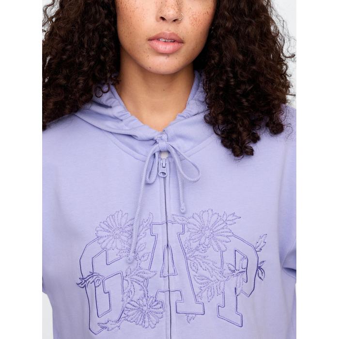 Relaxed Толстовка на молнии с логотипом Gap цвет: Фиолетовый