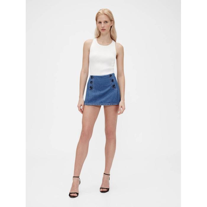 GapStudio Denim Sailor Şort Etek цвет: Голубой