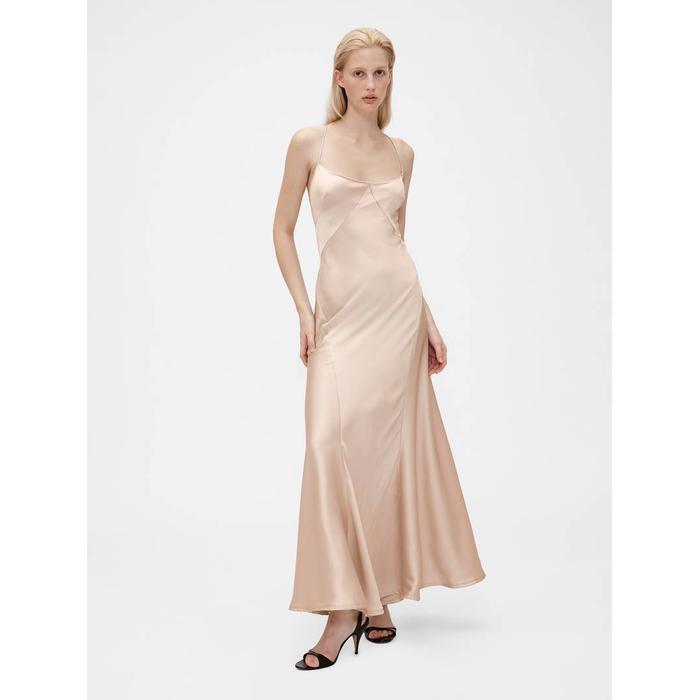 GapStudio Saten Slip Elbise цвет: Бежевый