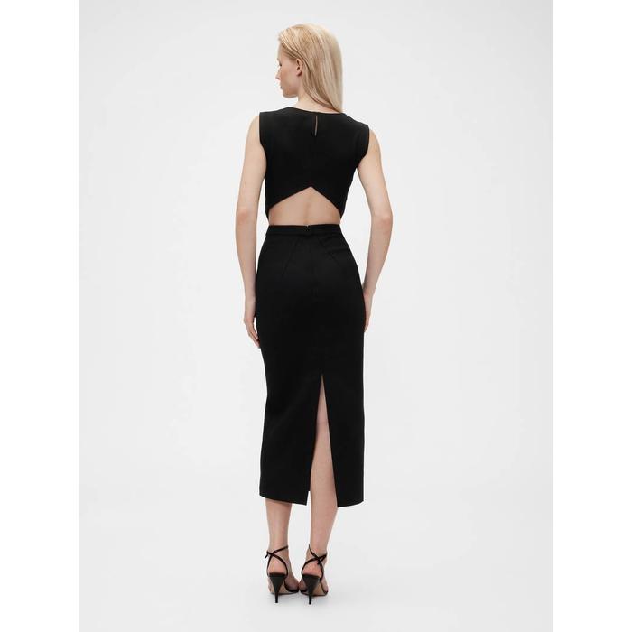 GapStudio Jersey Midi Elbise цвет: Чёрный