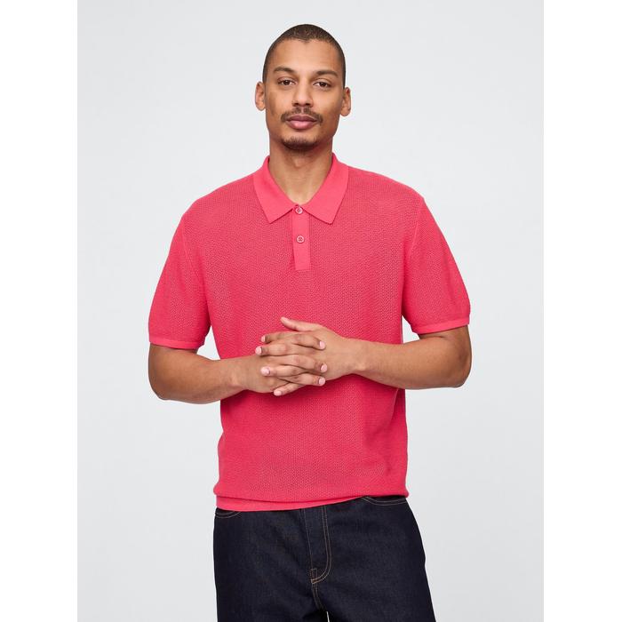 Dokulu Kroşe Polo T-Shirt цвет: Розовый