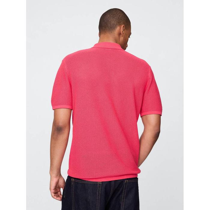 Dokulu Kroşe Polo T-Shirt цвет: Розовый