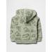 Gap Logo Relaxed Havlu Kumaş Fermuarlı Sweatshirt цвет: Зелёный