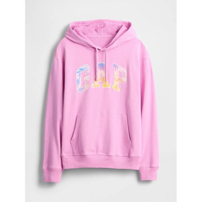 Gap Logo Relaxed Havlu Kumaş Sweatshirt цвет: Розовый
