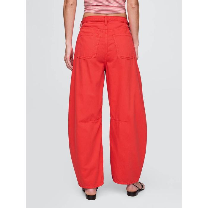 High Rise UltraSoft Horseshoe Jean Pantolon цвет: Красный