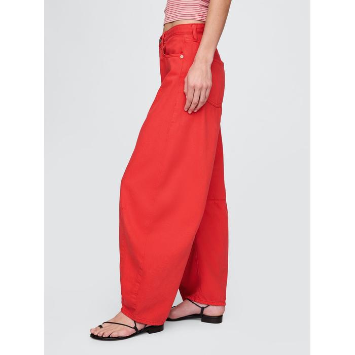 High Rise UltraSoft Horseshoe Jean Pantolon цвет: Красный