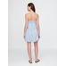 Denim Bubble Mini Elbise цвет: Голубой