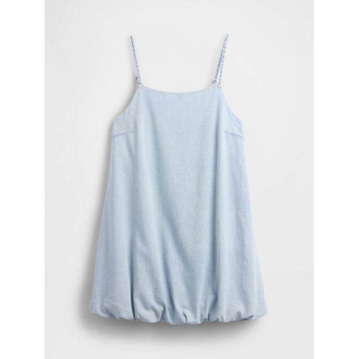 Denim Bubble Mini Elbise цвет: Голубой