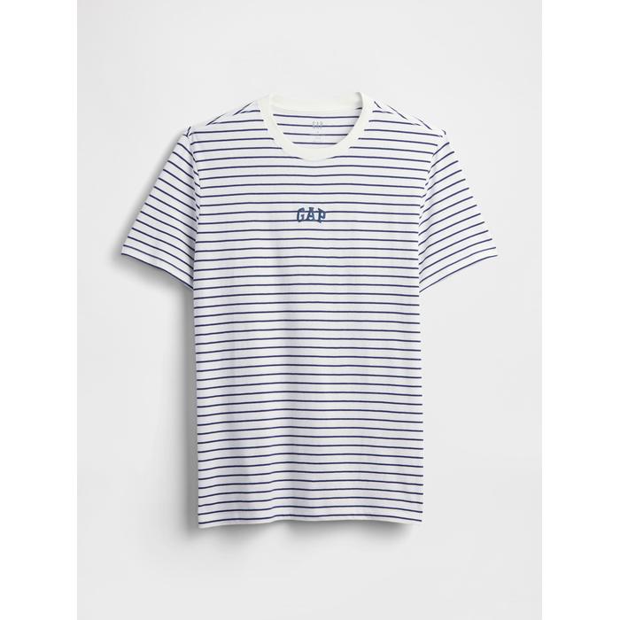 Повседневная футболка в полоску с логотипом Soft Gap цвет: Белый