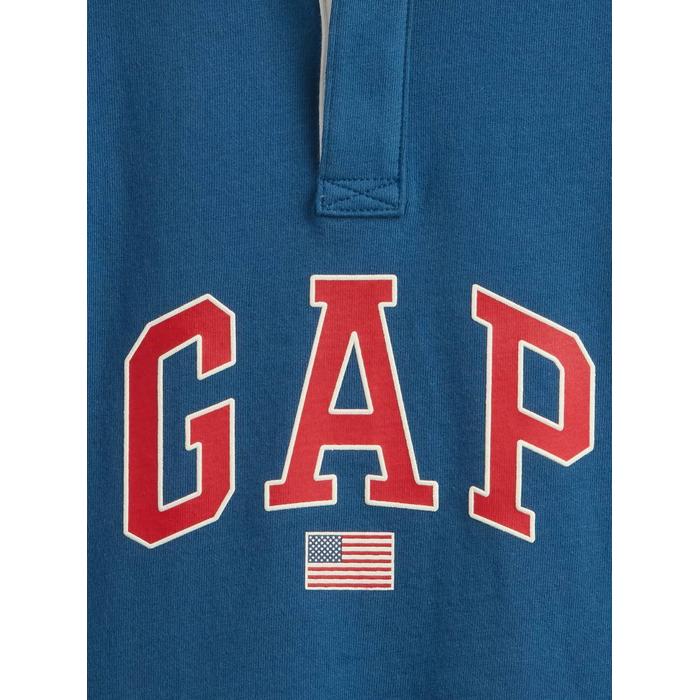 Футболка-поло с логотипом Gap Pique цвет: Голубой