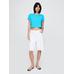 %100 Organik Pamuk Vintage Soft Crop T-Shirt цвет: Голубой