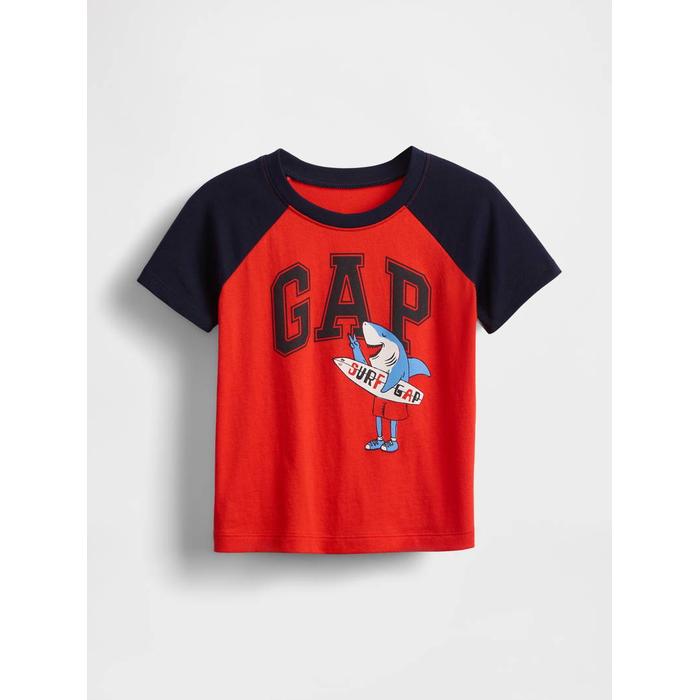Футболка с цветным блоком с логотипом Gap цвет: Красный