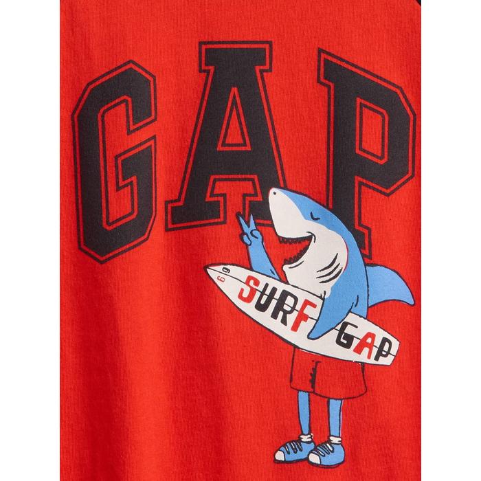 Футболка с цветным блоком с логотипом Gap цвет: Красный
