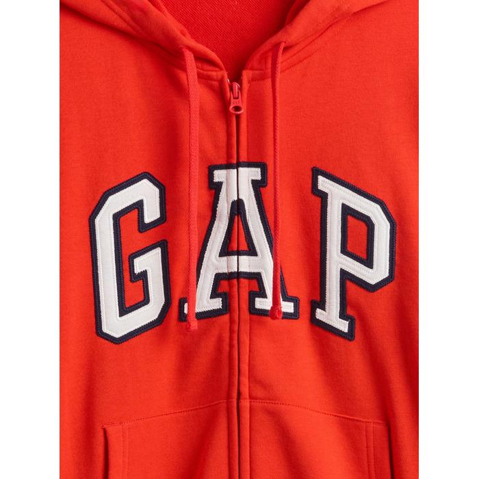 Gap Logo Relaxed Fermuarlı Sweatshirt цвет: Красный