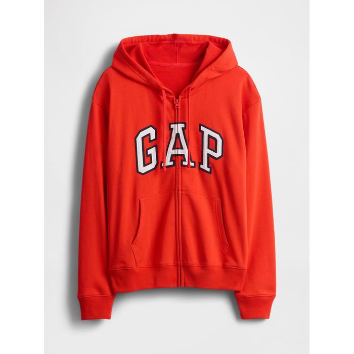 Gap Logo Relaxed Fermuarlı Sweatshirt цвет: Красный