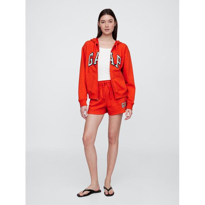 Gap Logo Relaxed Fermuarlı Sweatshirt цвет: Красный